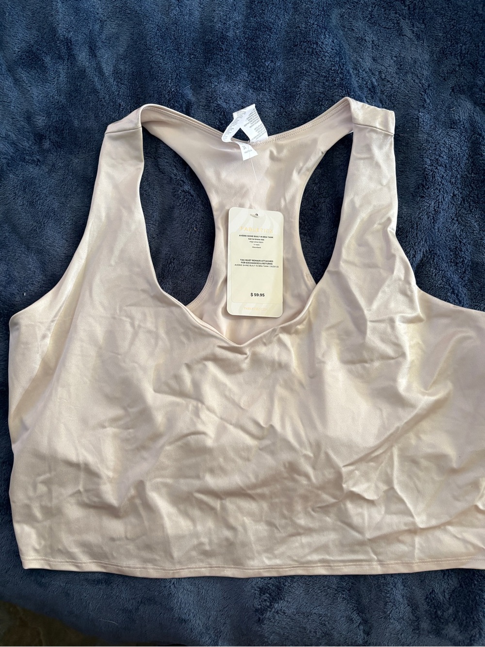 Fabletics Seamless Racerback Bralette - Light Taupe